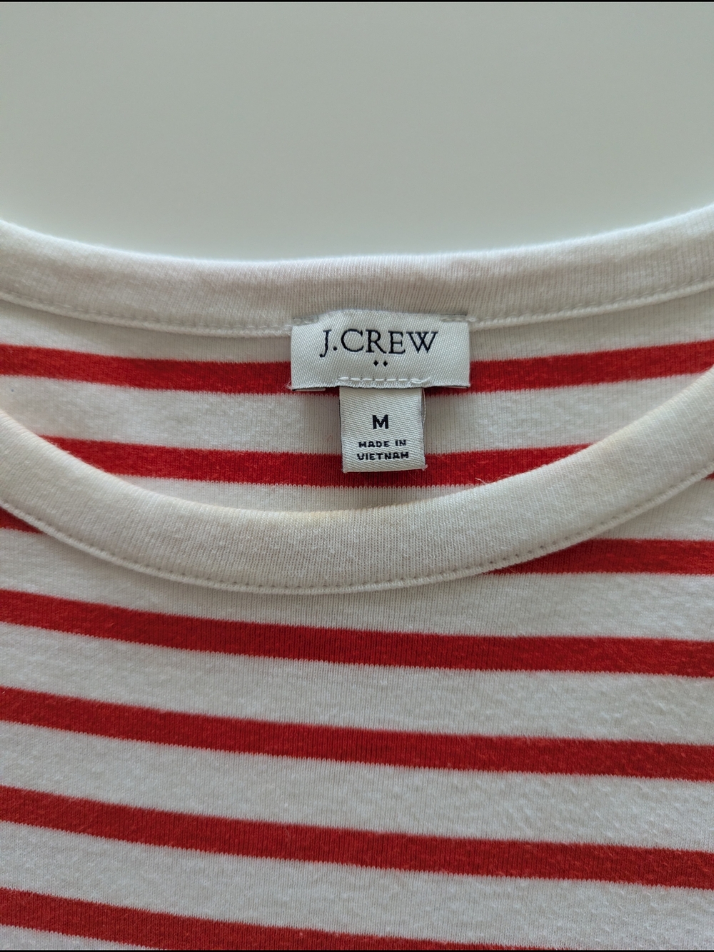 J.Crew Red and White Striped Tee